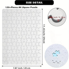 Sublimation Blank Puzzles 120pcs A4 Jigsaw Puzzle Blank Puzzles