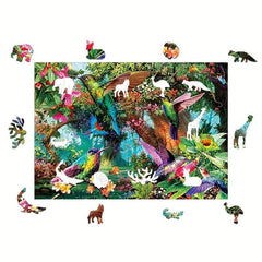 Animal Shaped Wooden Puzzle Hard Decompression Toy