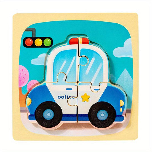3D Cartoon Puzzle Toy for Kids, Educational Brain Teaser Game
