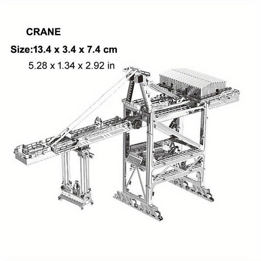3D Metal Puzzle Model DIY Assembly Car Dock Crane Birthday Gift