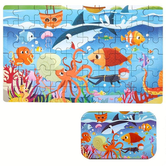 Cartoon Animal Puzzles Montessori Learning Toy