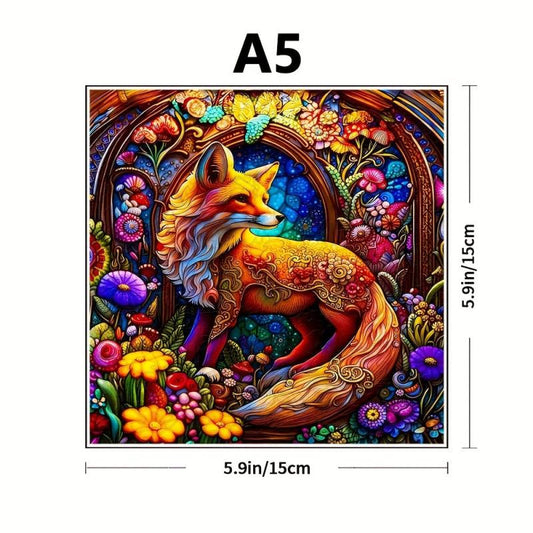 Colorful Fox Player Wooden Puzzle Alien Birthday Party Games