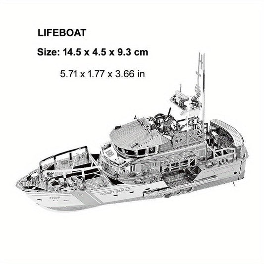 3D Metal Puzzle Model DIY Puzzle Assembly Warship Series Lifeboat