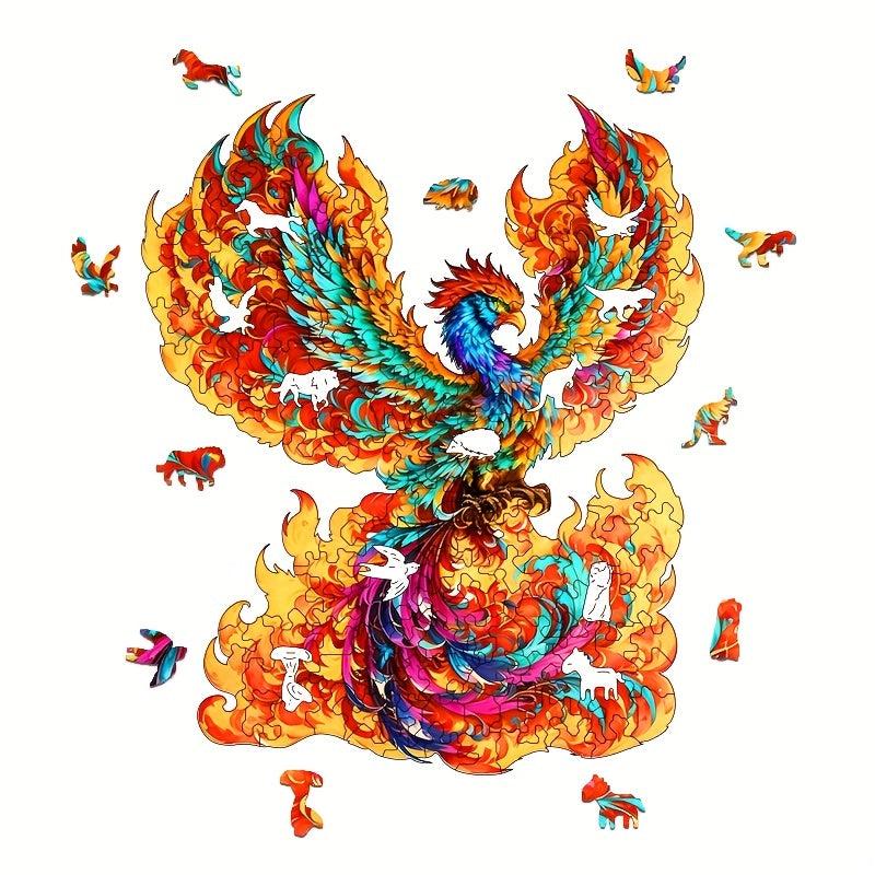 Colorful Phoenix Wooden Puzzle High Difficulty Magic Puzzle Toy