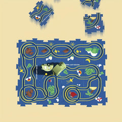 Kids' Puzzle Track Car Jigsaw Toy Gift Set
