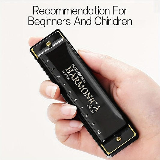 Professional Blues Harmonica 10 Holes C Key Blues Harp Bundle