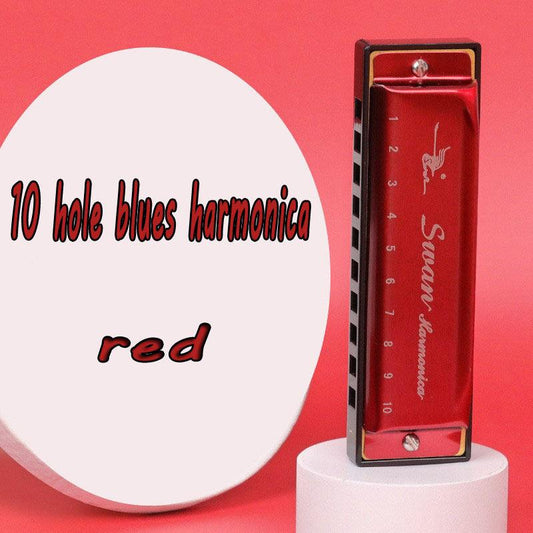 10 Hole Blues Harmonica in C Key