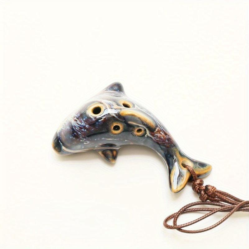 Cartoon 6 Holes Dolphin Ocarina Kiln Special Flute