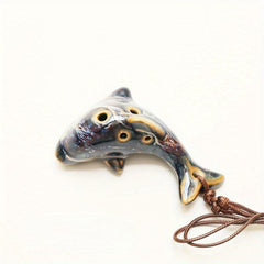 Cartoon 6 Holes Dolphin Ocarina Kiln Special Flute