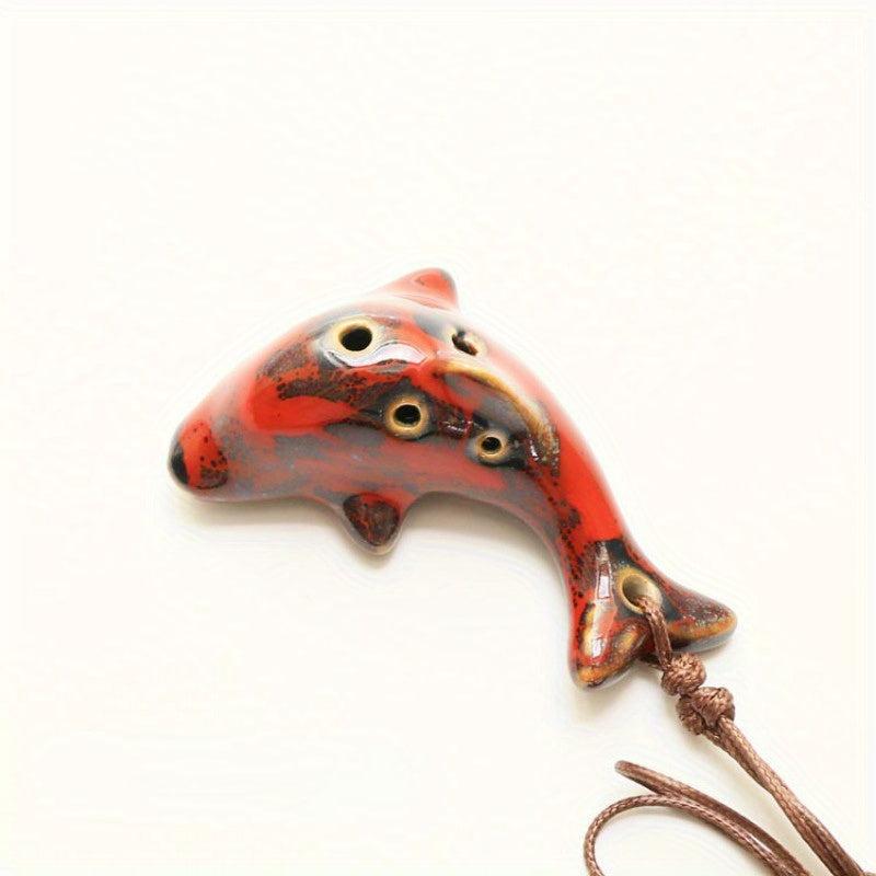 Cartoon 6 Holes Dolphin Ocarina Kiln Special Flute