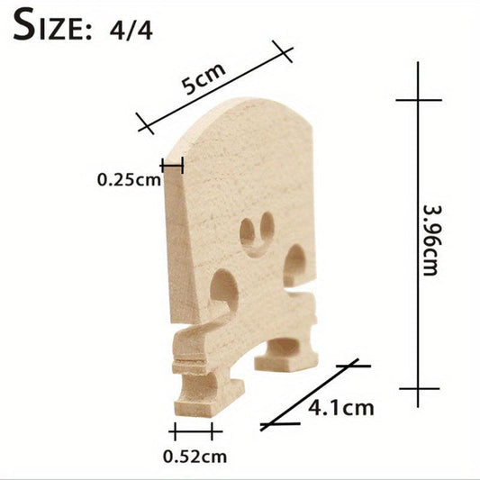 Maple Wood Acoustic Violin Bridge 5 Sizes 1/8 1/4 1/2 3/4 4/4