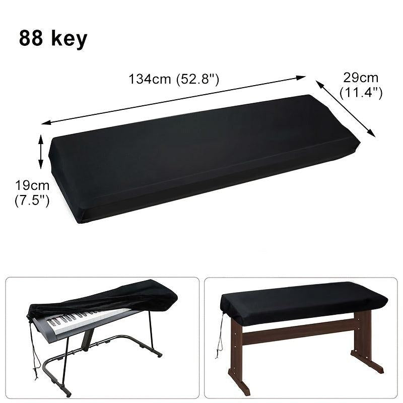 Stretchable Velvet Piano Keyboard Cover