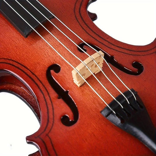 Wooden Mini Violin Set Stand Bow Box And Instrument Box Mini Instrument Mini Toy