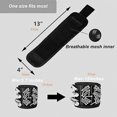 Magnetic Wristband for Screws Nails and Drilling Bits Strong Magnets