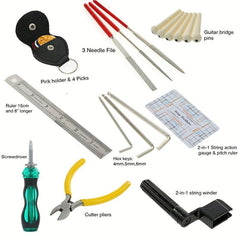 26Pc Guitar Repair Tool Kit For Maintenance & Cleaning