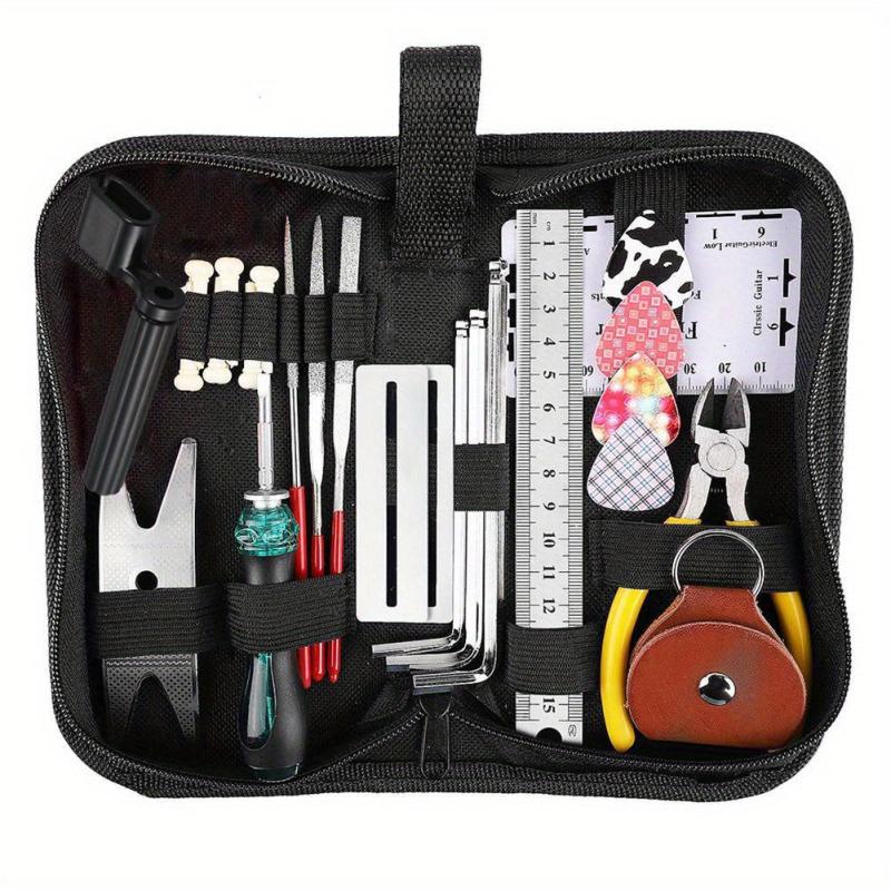 26Pc Guitar Repair Tool Kit For Maintenance & Cleaning