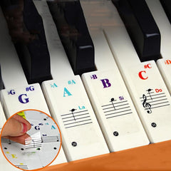 Transparent Piano Keyboard Stickers for 88 76 61 54 49 37 32 Keys