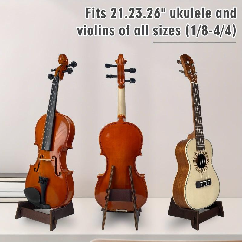 Foldable Ukulele and Violin Stand, Non Slip Rubber Pad, Easy to Store