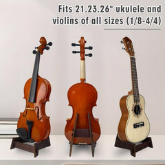 Foldable Ukulele and Violin Stand, Non Slip Rubber Pad, Easy to Store