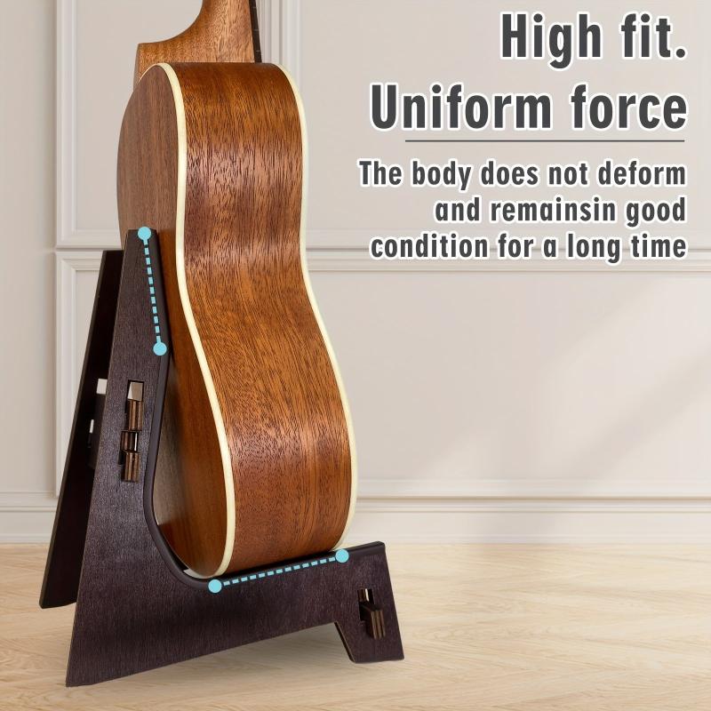Foldable Ukulele and Violin Stand, Non Slip Rubber Pad, Easy to Store