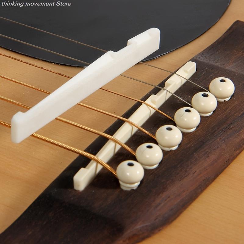 Bone Bridge Pins Nail Nut Saddle Part For Acoustic Guitar