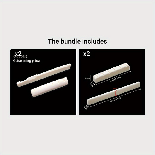 Bone Guitar Upper & Lower Bridge Saddle Acoustic Guitar String Bridge