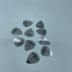 5/10pcs Metal Guitar Pick 0.3mm Thin Silver Bass Ukelele Picks