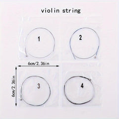 Violin Strings 1 4 Single String Steel Core Alloy Wrapped Soft Feeling