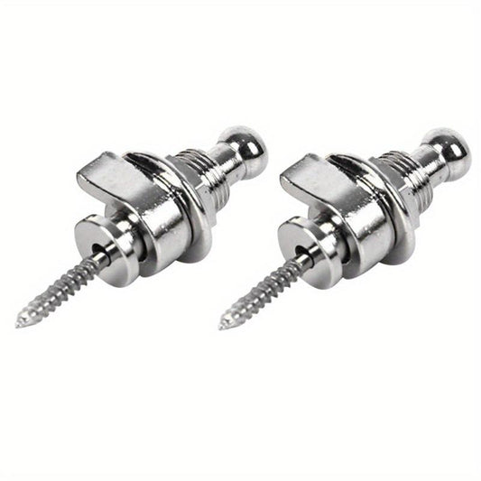 2pcs Guitar Strap Lock Skidproof StrapLock Locking Pegs Pins Metal End Guitarra