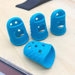 4pcs Silicone Finger Guards Guitar Fingertip Protectors Non Slip Finger Sets