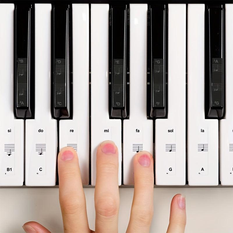 Piano Keyboard Sticker Set for 32-88 Keyboards Enhances Learning and Playing