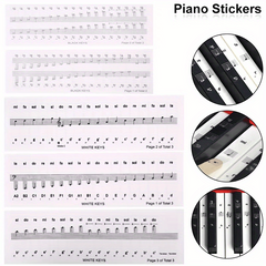 Piano Keyboard Sticker Set for 32-88 Keyboards Enhances Learning and Playing