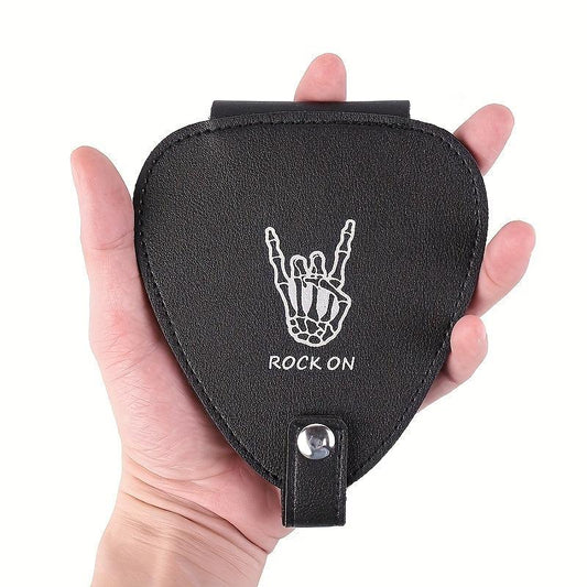 Plectrum Holder Case 22 Picks PU Leather Portable Pick Storage Bag