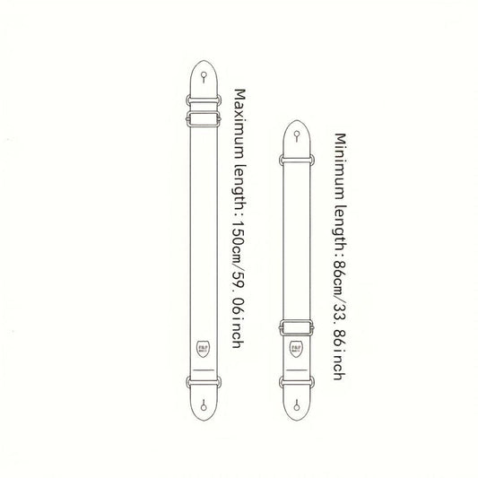 PU Leather Guitar Strap Pattern Strap Fits Acoustic Guitar