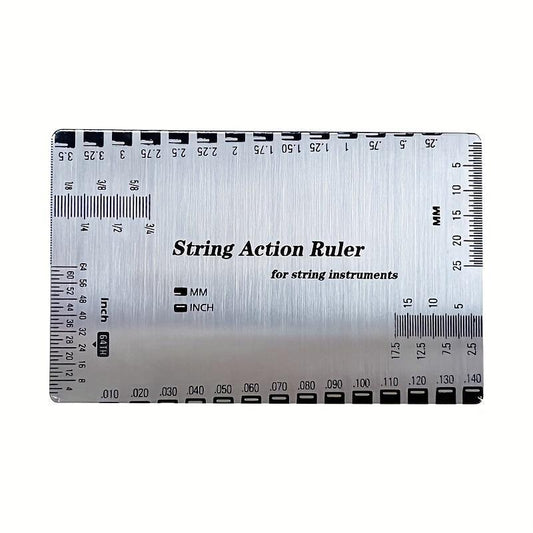 Guitar & Bass Action Ruler Stainless Steel String Gauge