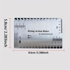 Guitar & Bass Action Ruler Stainless Steel String Gauge