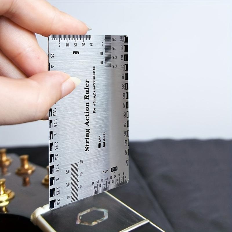 Guitar & Bass Action Ruler Stainless Steel String Gauge