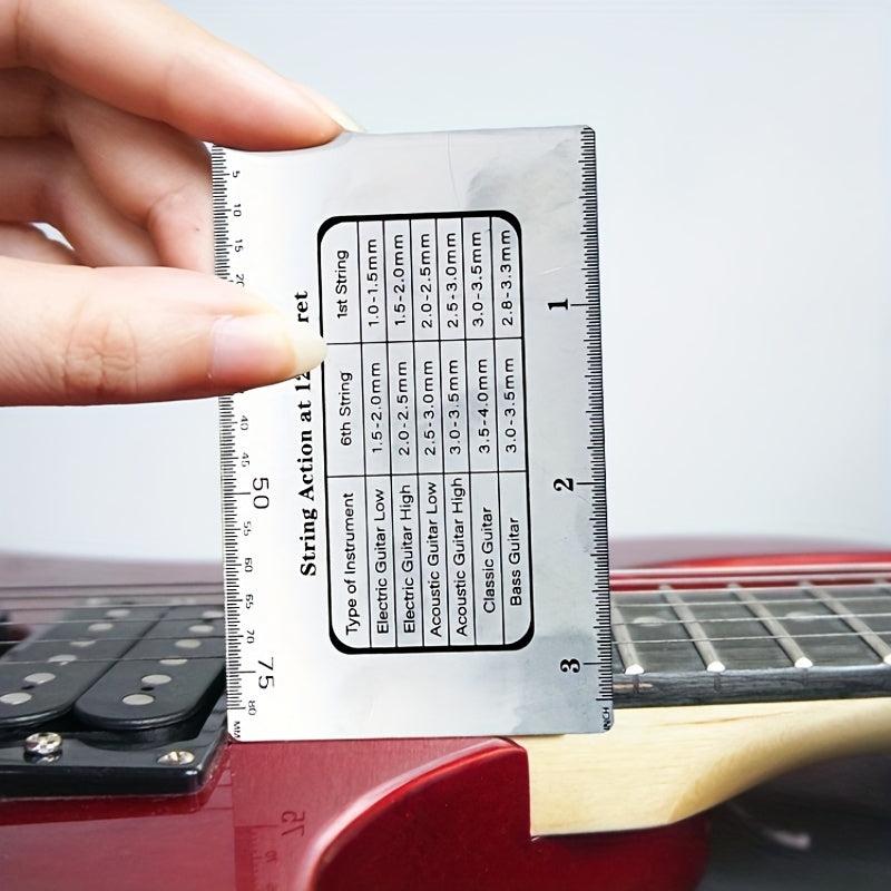Guitar & Bass Action Ruler Stainless Steel String Gauge