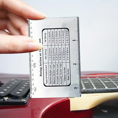 Guitar & Bass Action Ruler Stainless Steel String Gauge