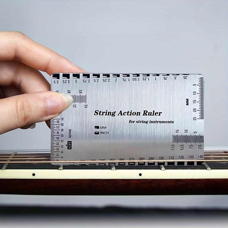 Guitar & Bass Action Ruler Stainless Steel String Gauge