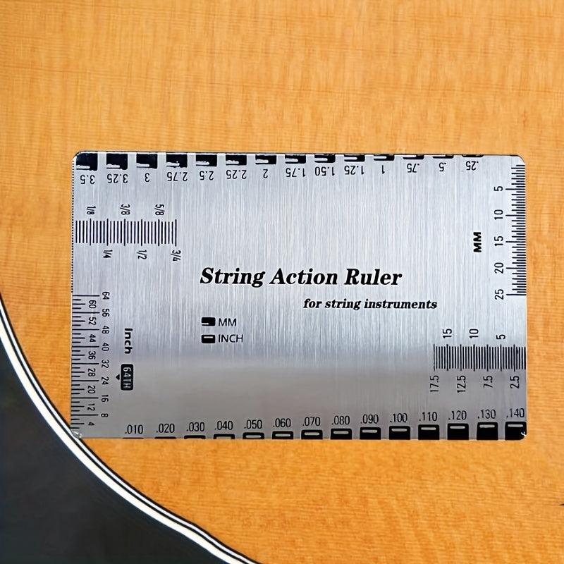 Guitar & Bass Action Ruler Stainless Steel String Gauge