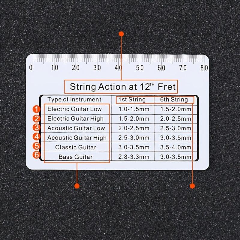 String Action Gauge Measure String Height for Guitar Bass Mandolin Banjo