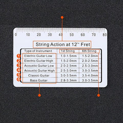 String Action Gauge Measure String Height for Guitar Bass Mandolin Banjo