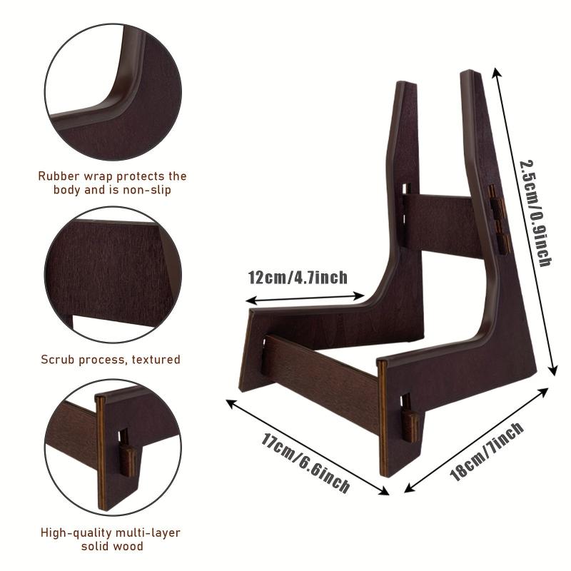Detachable Wooden Violin Stand with Rubber Protection