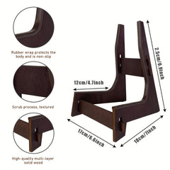Detachable Wooden Violin Stand with Rubber Protection