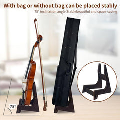 Detachable Wooden Violin Stand with Rubber Protection