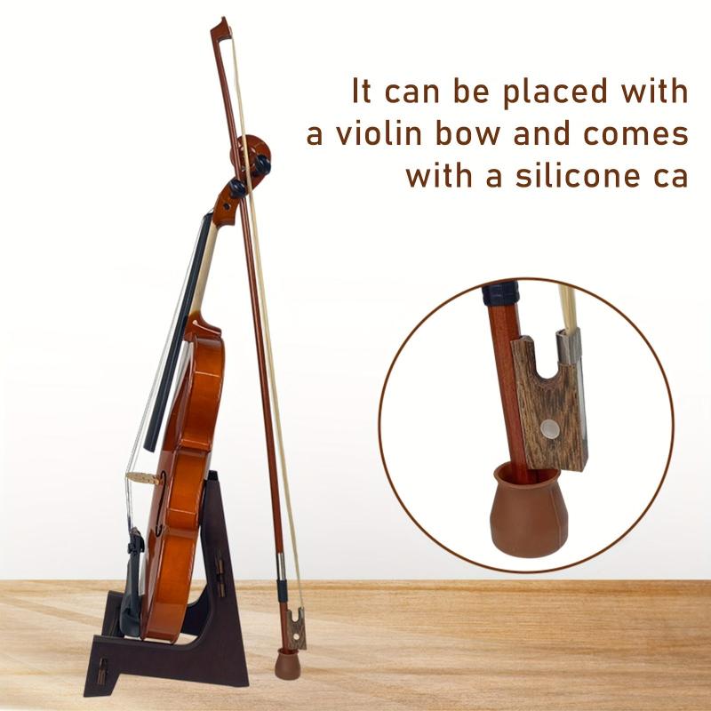 Detachable Wooden Violin Stand with Rubber Protection