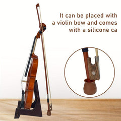 Detachable Wooden Violin Stand with Rubber Protection