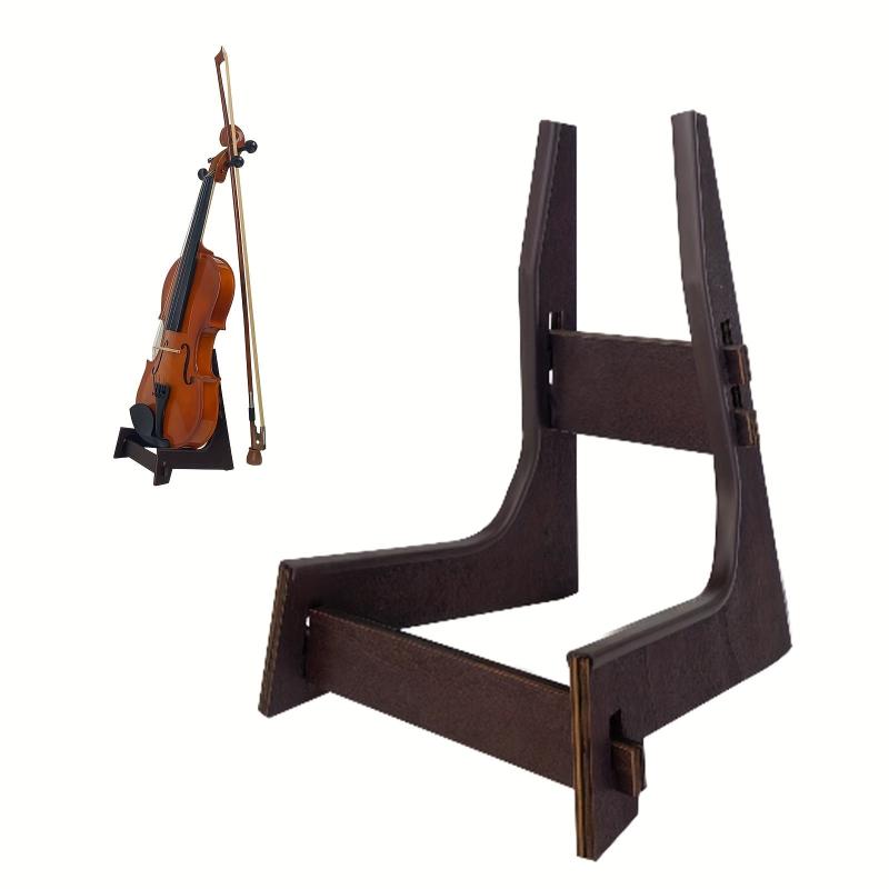 Detachable Wooden Violin Stand with Rubber Protection