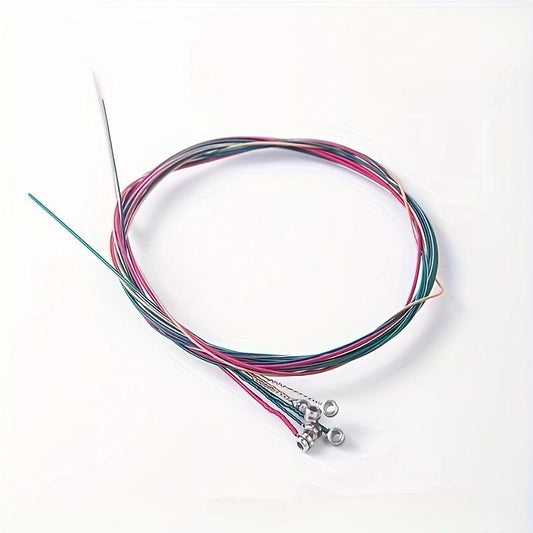 6-Piece Rust Resistant Brass and Red Copper Guitar Strings Set
